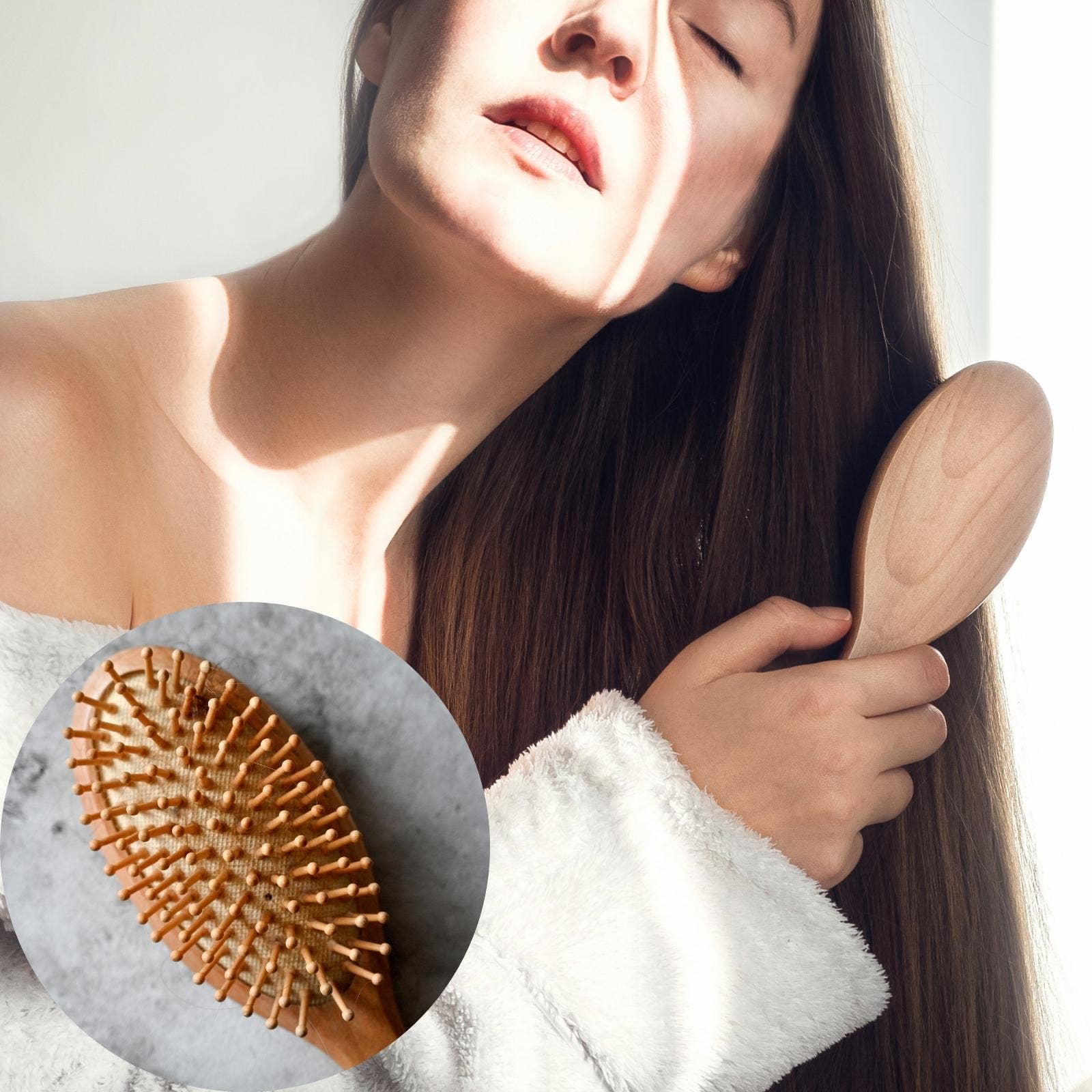 Zen'Arôme - Vente Peigne/brosse à cheveux - Brosse à Cheveux en Bois - Picots Souples Effet Massant3