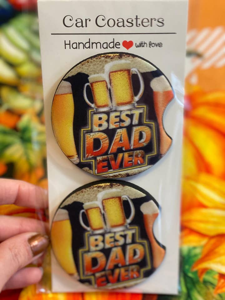 Dessous de Verre pour Voiture Papa – Accessoires Amusants pour Papa #3 pour la vente par The E Tribe Co.