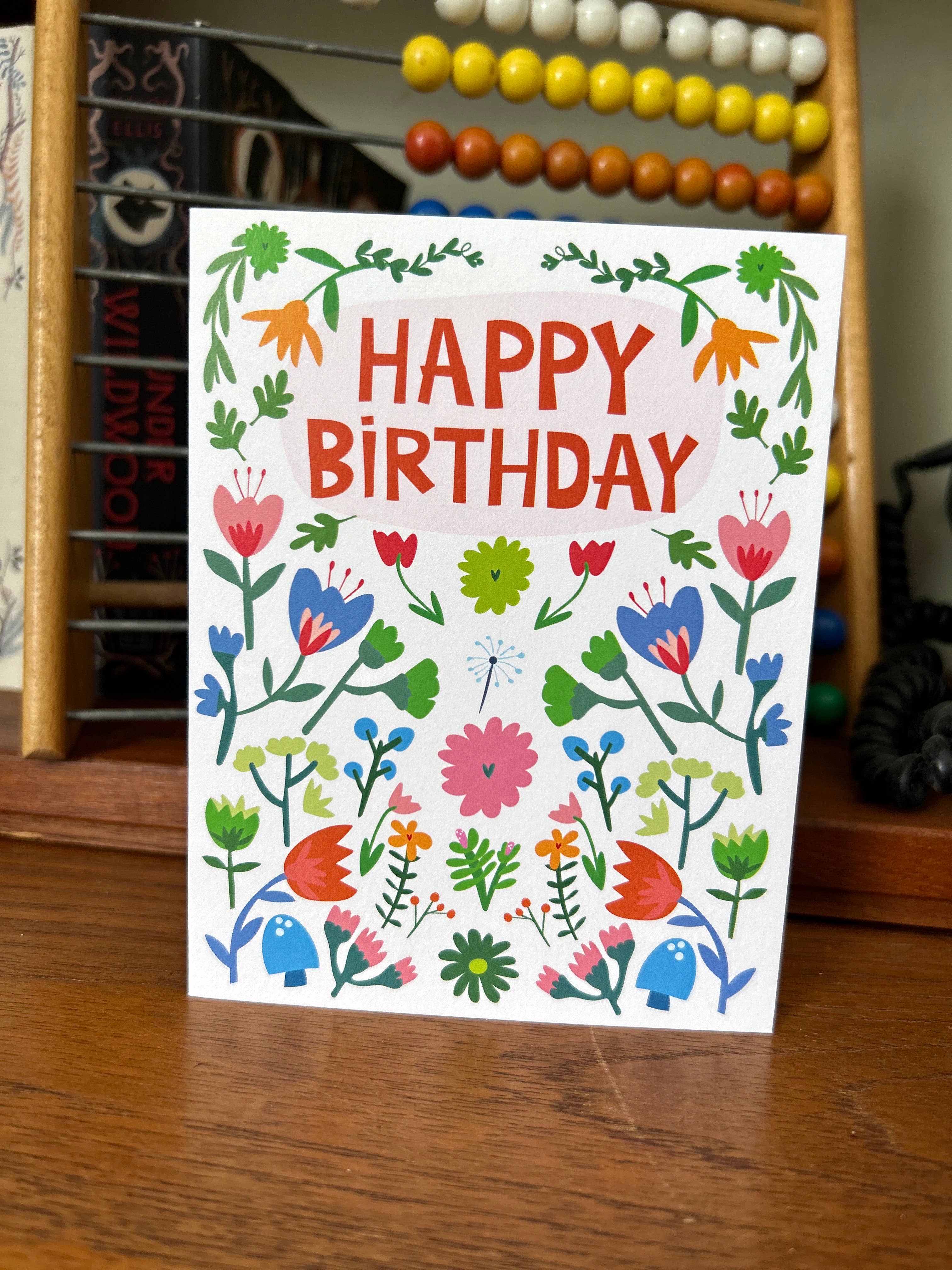 Happy Just Happy - Wholesale Birthday Card - Happy Birthday Summer Garden Colourful Greeting Card1