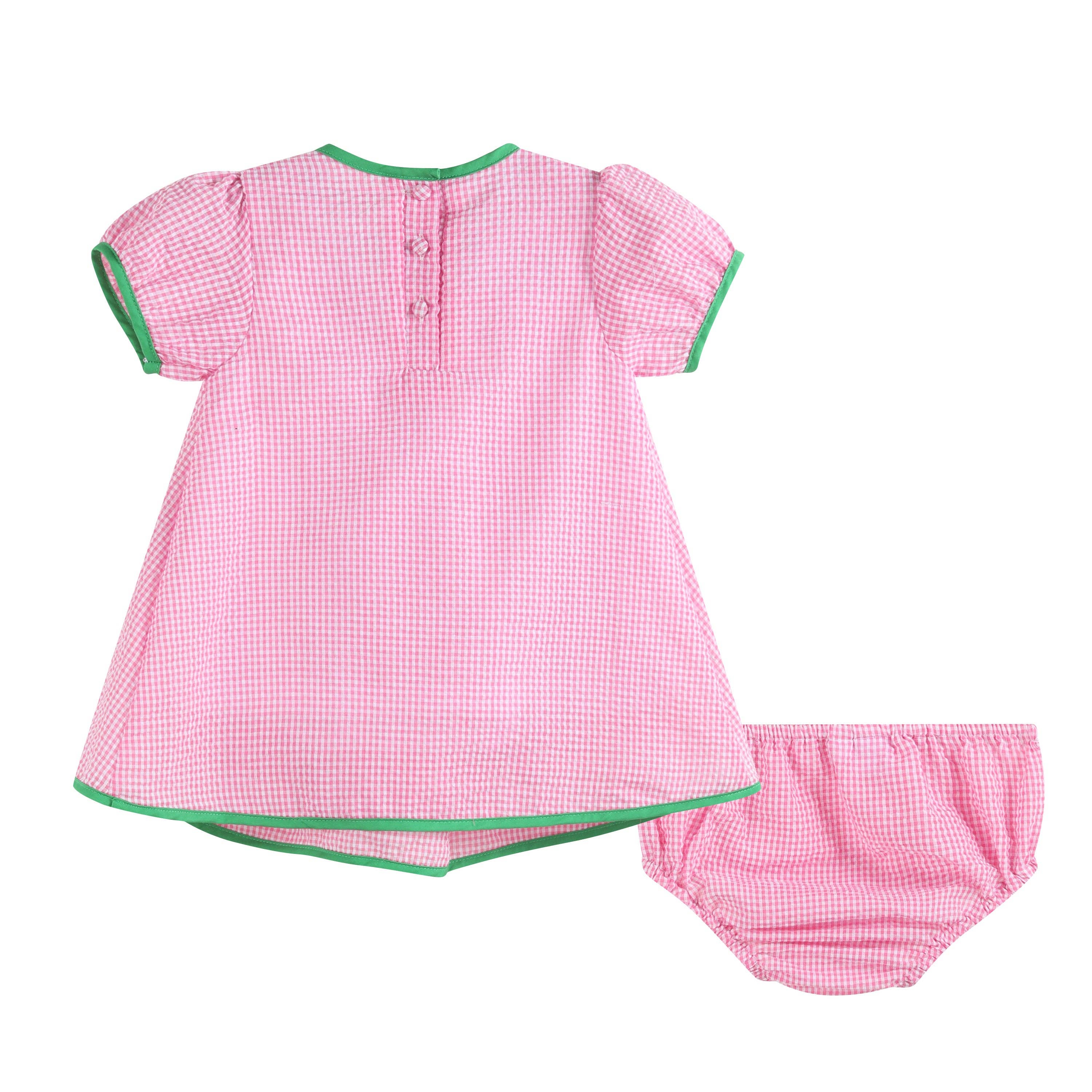 Lil Cactus - Wholesale Kledingset - Baby - Set met roze watermeloenjurk en slipje1