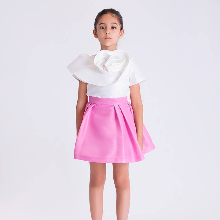 Conjunto de Menina com Detalhe de Flor 3D | 2 Peças por atacado de Mama Luma