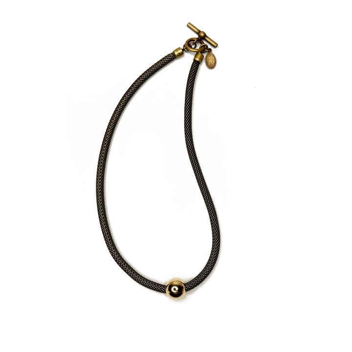 Erica Zap Designs - Wholesale Beaded/Pearl Necklace - Thick Mesh Necklace with Floating Bead7