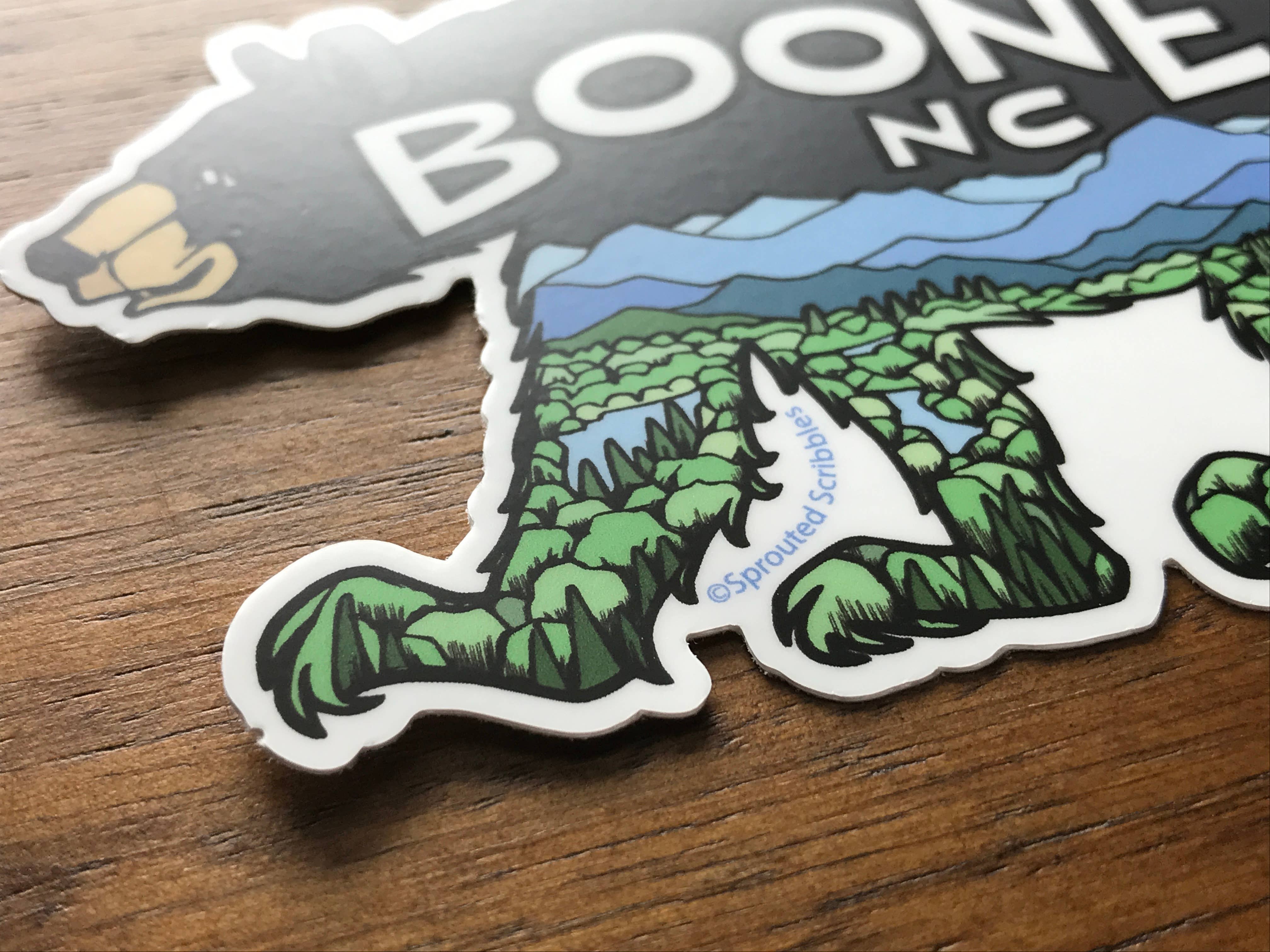 Sprouted Scribbles - Wholesale Sticker - Cute Boone NC Sticker Walking Bear Human Drawn Vinyl Decal4
