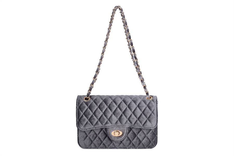 Nima Accessories Inc - Vente Sac porté épaule – femme - Sac à bandoulière en faux velours pour femme1