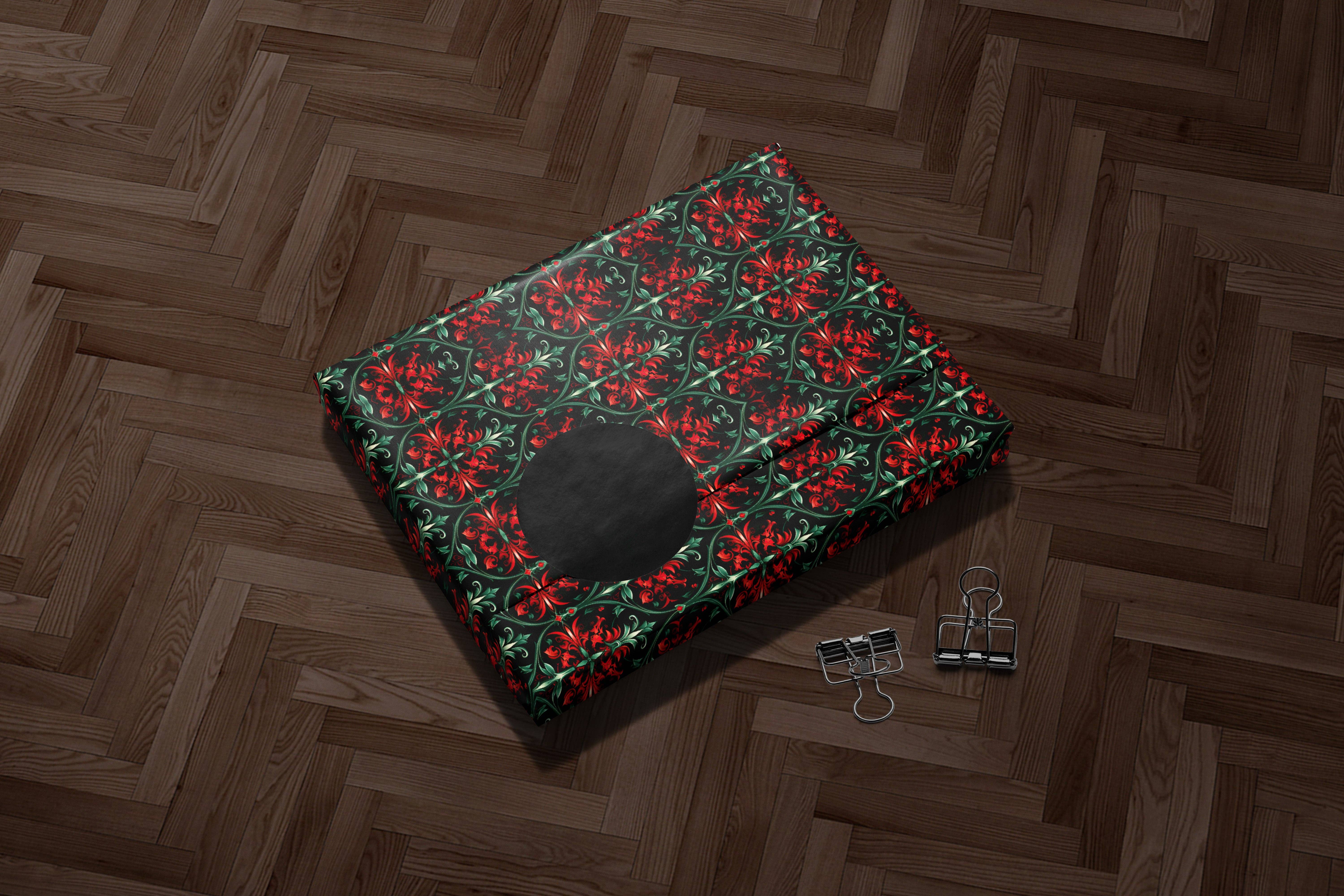 MagicMerchEmporium - Wholesale Wrapping Paper Roll - Baroque Christmas Wrapping Paper2