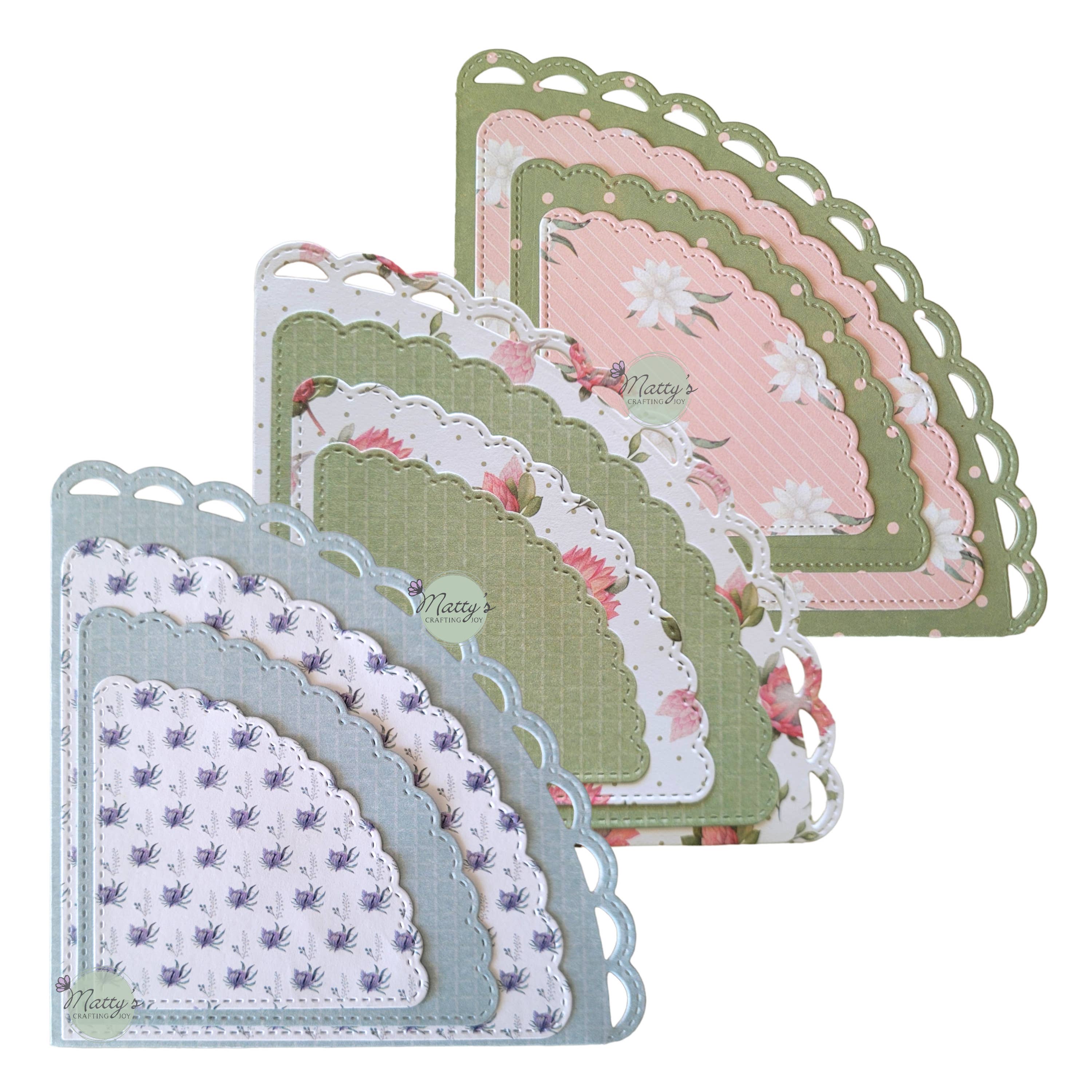 Matty's Crafting Joy – wholesale Scrapbook – Nesting Corner Pocket Dies, Set of 41