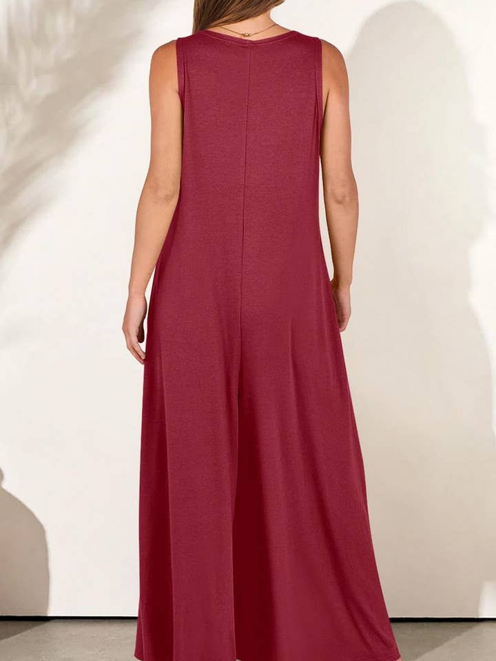 NINEXIS - Wholesale Jumpsuit - Women's - CWSJS0719_SOLID COLOR CASUAL LOOSE POCKET JUMPSUIT2