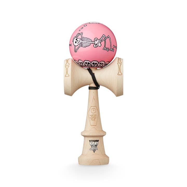 KROM KENDAMA - Wholesale Wood Toy - Kids - KROM · SKELETONS PINK · KENDAMA