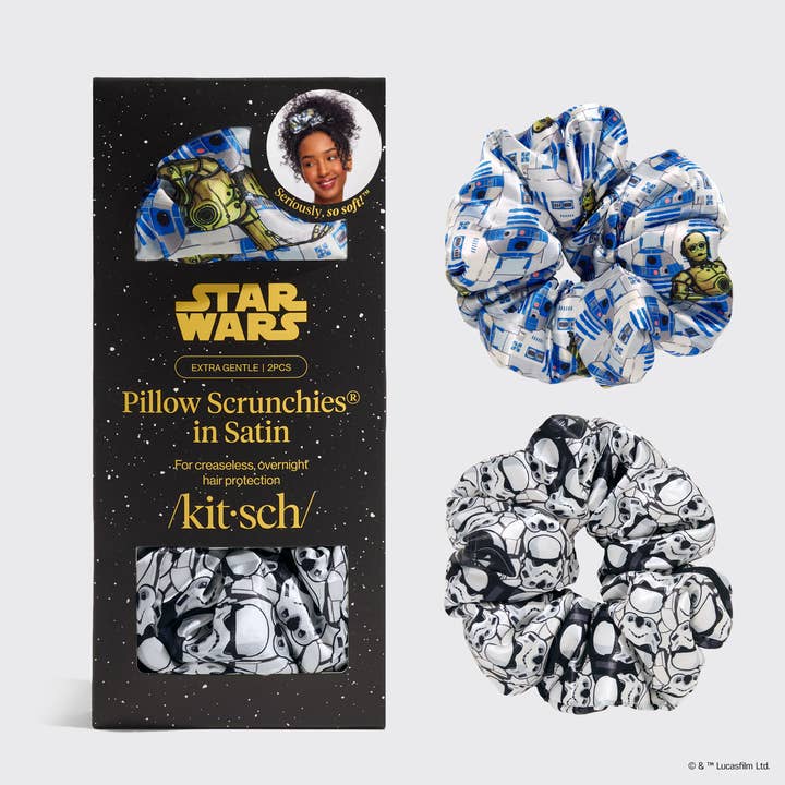 Star Wars™ & Chouchous en Satin Kitsch Pillow Scrunchies® - R2-D2 & Stormtroopers pour la vente par KITSCH