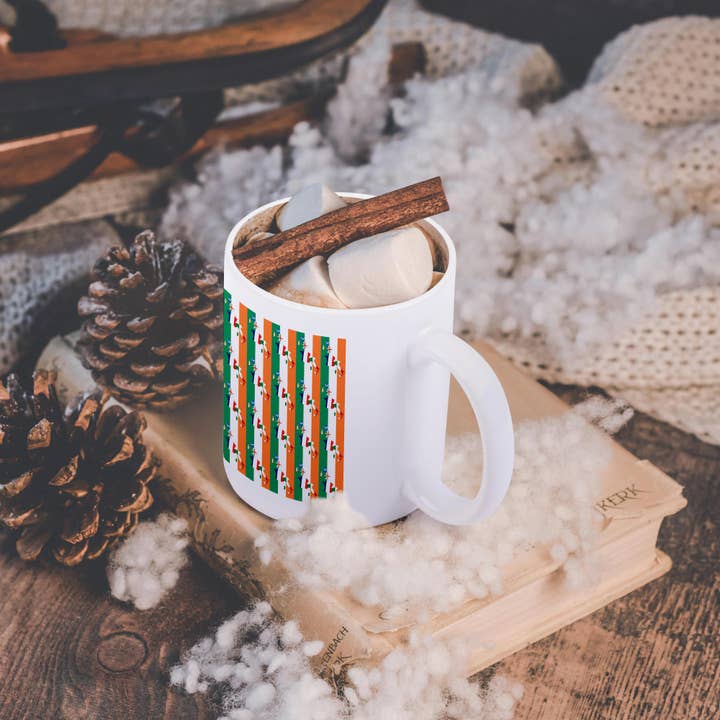 3dRose - Wholesale Coffee Mug - 3dRose, Ireland Rugby Fan Irish Tricolour Flag Pattern, Mug11