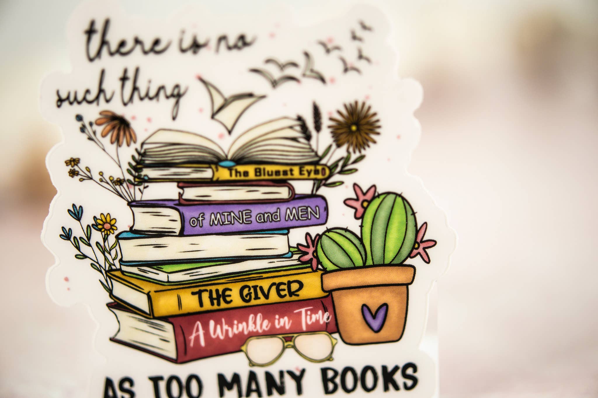 Savannah and James Co – Großhandel Aufkleber – As Too Many Books, Vinyl-Aufkleber, 3 x 3 Zoll.2