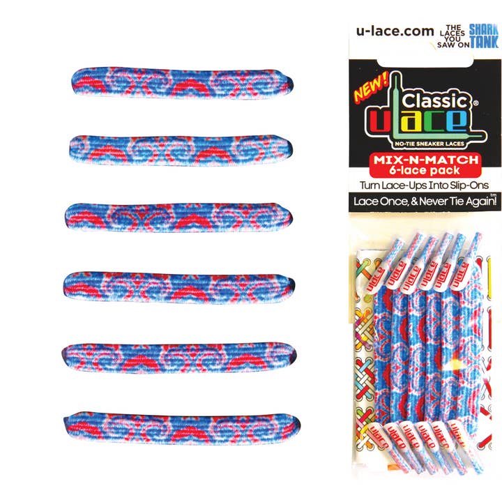 U-Lace Classic - Lacets sans cravate - Pack 6-Dentelle - Americana pour la vente par U-Lace No-Tie Sneaker Laces