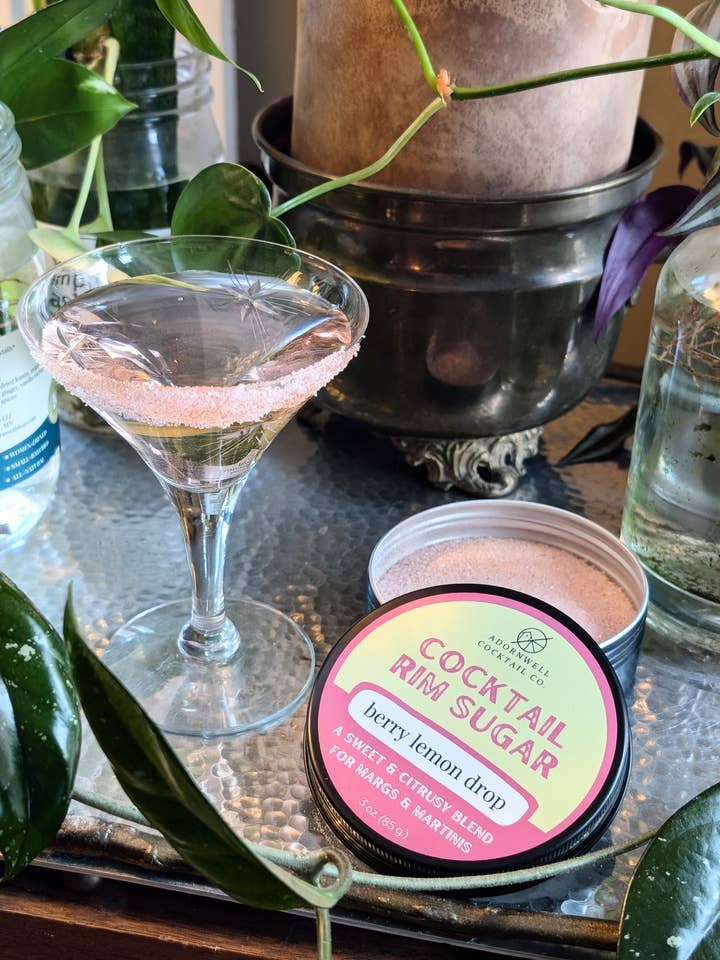 3 once di zucchero Berry Lemon Drop Rim per la vendita all'ingrosso da parte di Adornwell Cocktail Co.