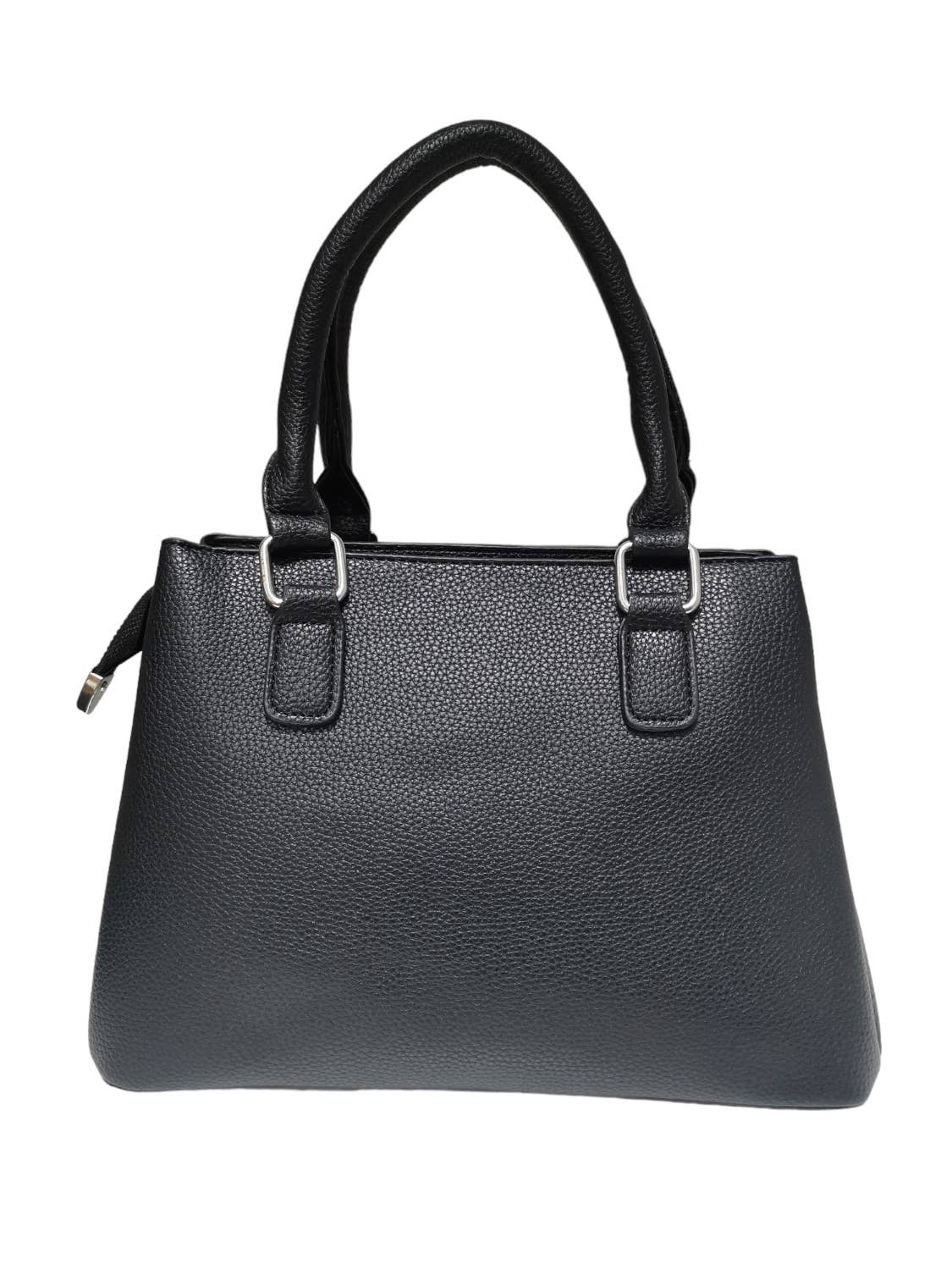 Superbia - Wholesale Top Handle Bag - Women's - Soft Check Print Silver Toned 3 Compartment 2 in 1 Bag-Y8833