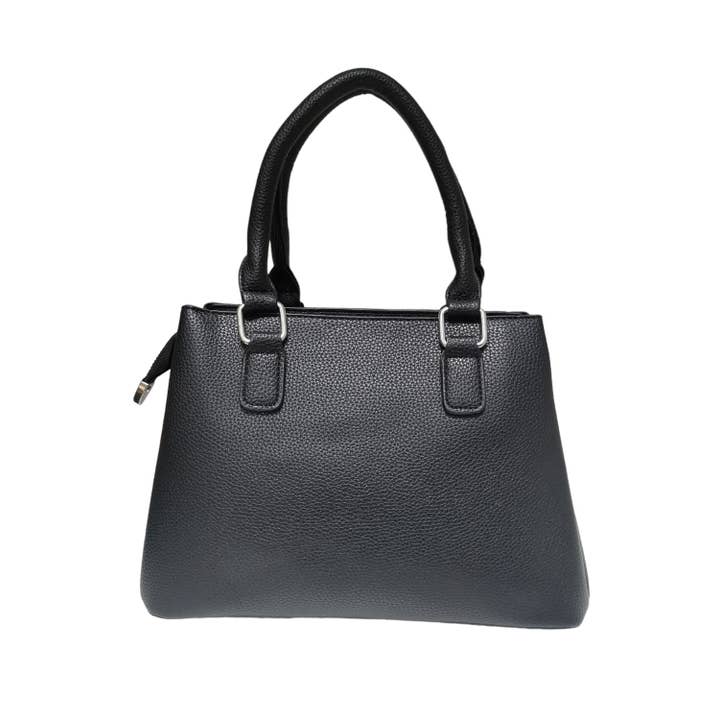 Superbia - Wholesale Top Handle Bag - Women's - Soft Check Print Silver Toned 3 Compartment 2 in 1 Bag-Y8833