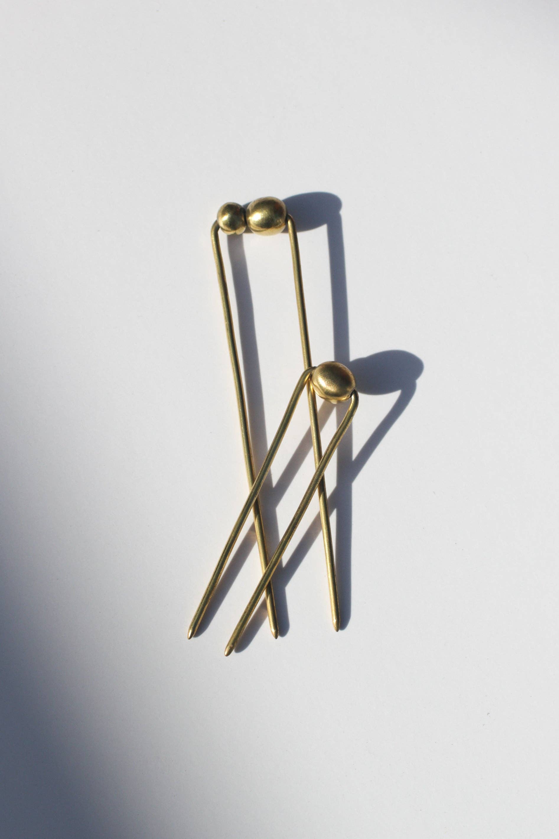Rover & Kin - Wholesale Hair Pin - Raw Brass Bead Hair Pin0