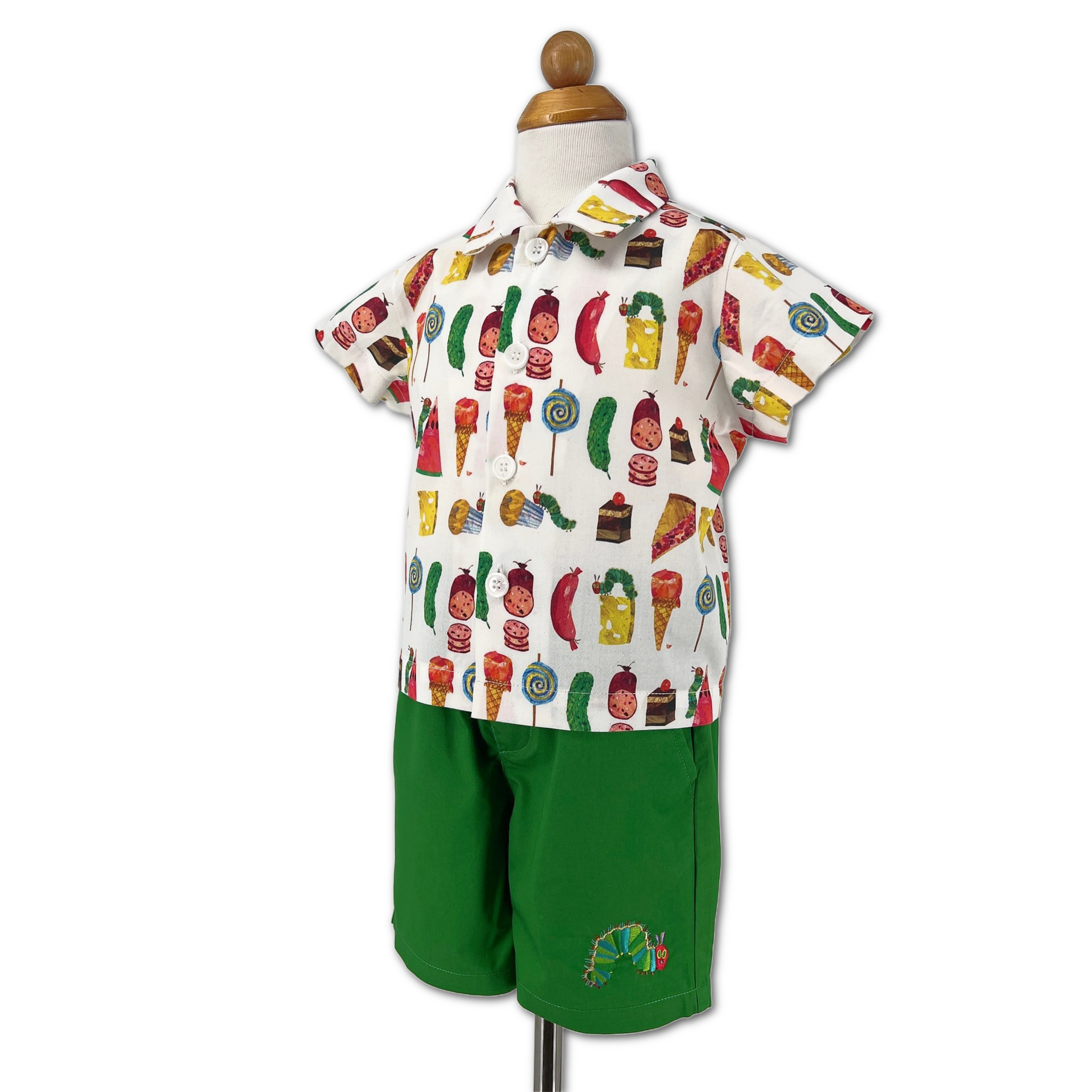 Little Goodall - Wholesale Button Down Shirt - Kids - Very Hungry Caterpillar™ Party Food Shirt4