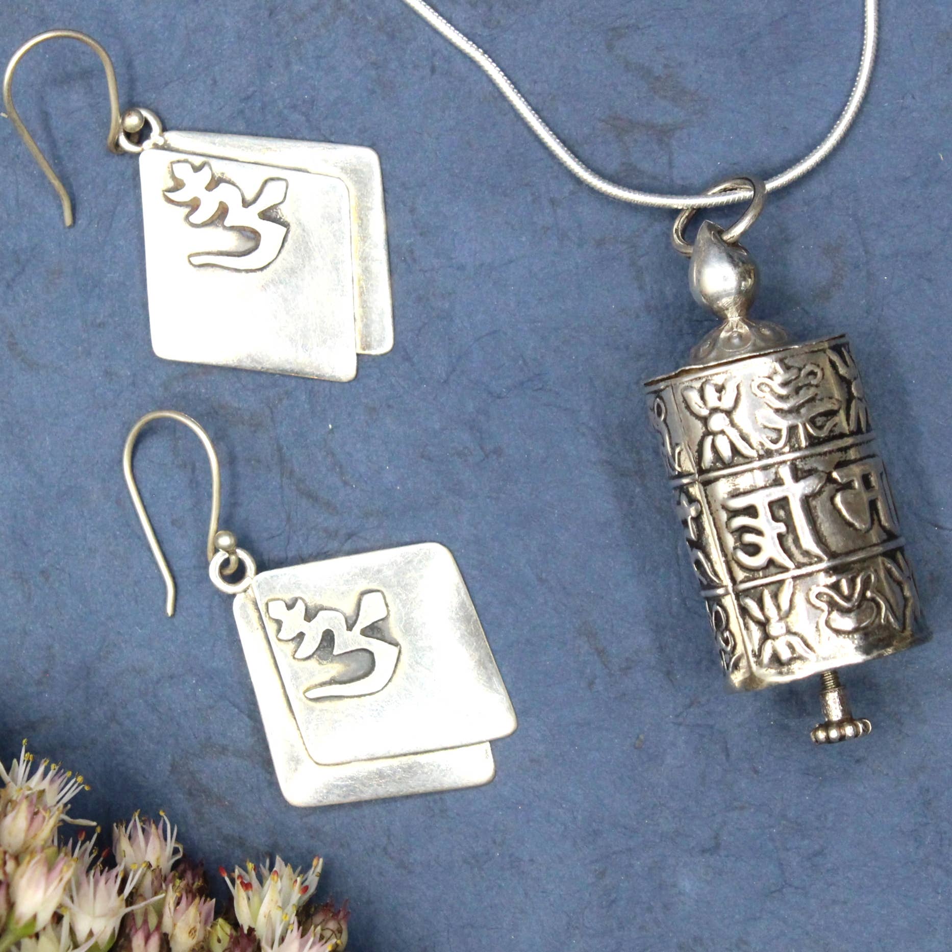 Didi Bahini Fair Trade - Wholesale Individual Charm/Pendant - Prayer Wheel Silver Pendant4