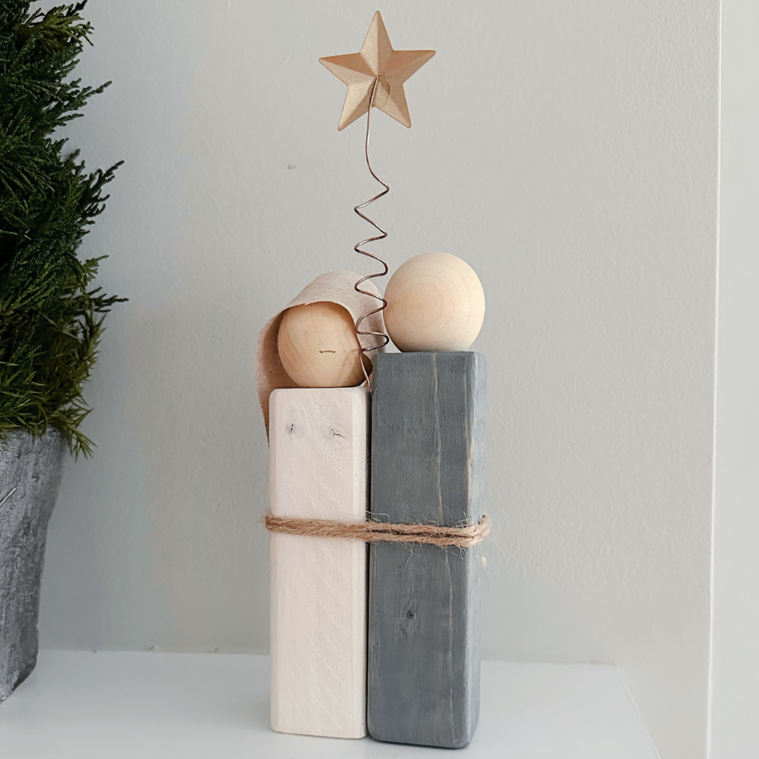 So Thoughtful Gifts - Wholesale Christmas Decoration - Simple Wooden Nativity Set | Hand-painted | Gift Wrapped4