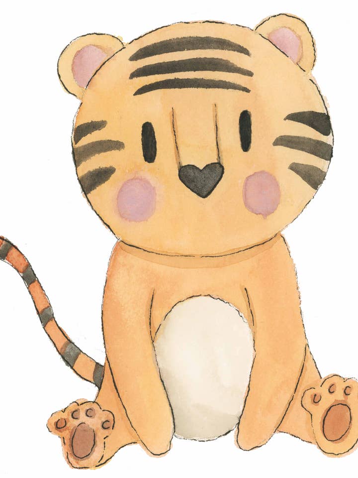 Baby Tiger Print for wholesale by Abigail Hanks Arts