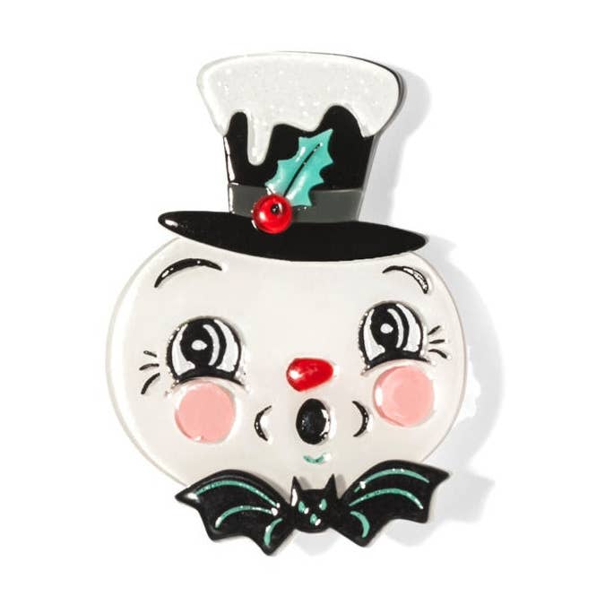 Spooky Frosty Spookmas Mini Brooch by Lipstick & Chrome x Johanna Parker for wholesale by Lipstick & Chrome