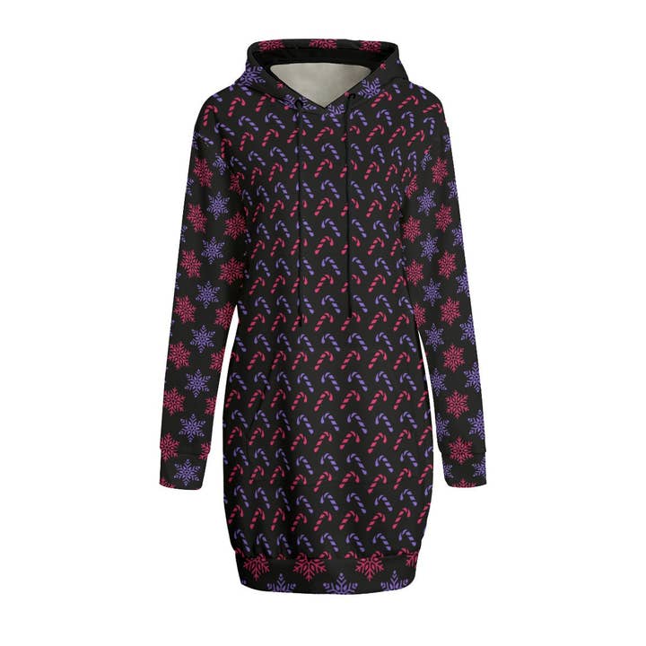 Felpa lunga natalizia da donna Candy & Snow | Interlock per la vendita all'ingrosso da parte di TFC&H Co.