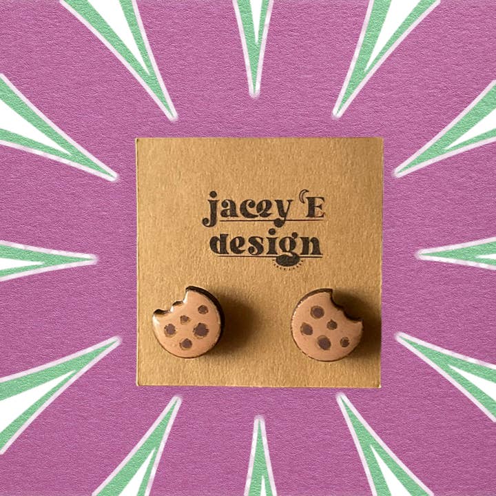 Clous peints en forme de biscuits aux pépites de chocolat pour la vente par Jacey e Design