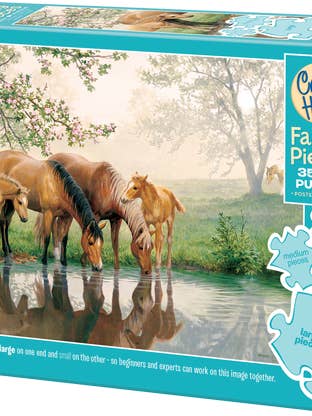 Horse Family 350 Piece Family Jigsaw Puzzle With Poster for wholesale by Cheatwell Games