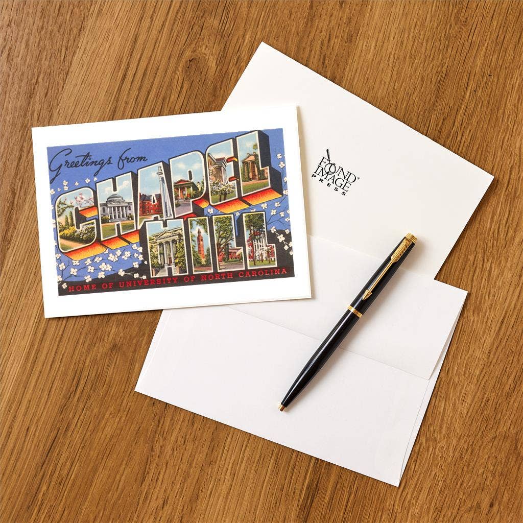 Found Image Press - Wholesale Stationery/Notecard Set - Greeting Card NC-248 Greetings from Chapel Hill1