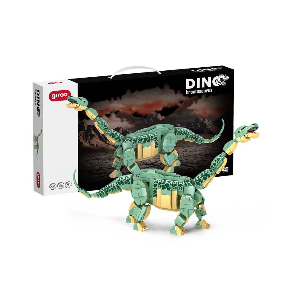 AJ Aguiar - Wholesale Build-a-Toy - Kids - Brontosaurus Dino 6+ Connectors Twists1