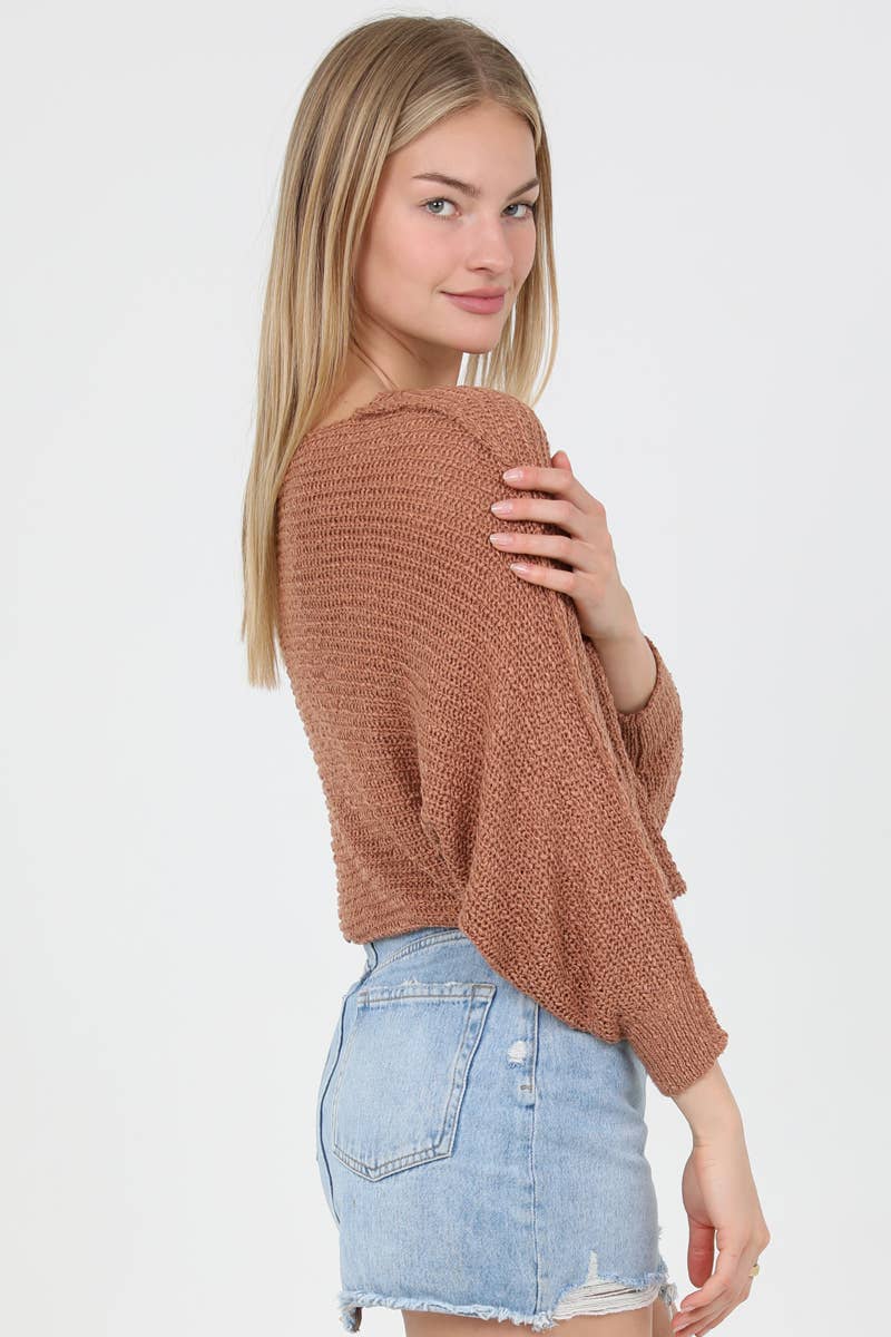ANGIE - Wholesale Knit Sweater - Women's - XHQ18-ASIS OPEN KNIT LIGHT WEIGHT PULLOVER SWEATER10