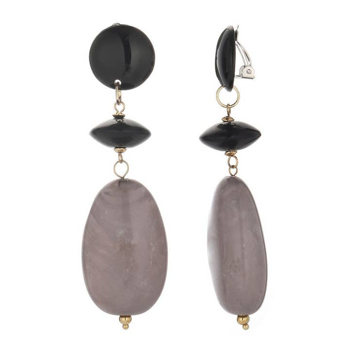 BELLE MISS - Wholesale Clip-On Earrings - Uzima clip-on earrings in stainless steel7