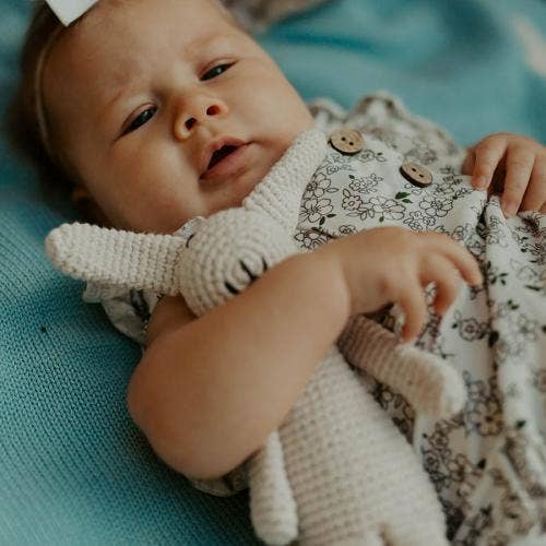 Pebble - Wholesale Handheld Rattle - Baby - Handmade Sweet “My First Bunny” Baby Rattle – Organic Cotton3