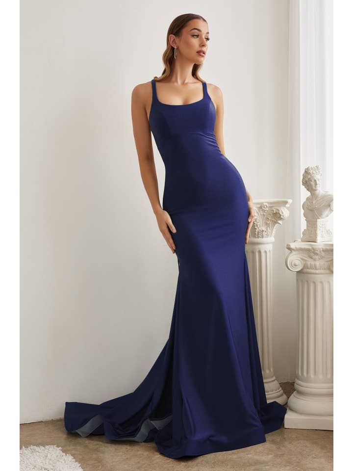Ladivine by Cinderella Divine - Wholesale Gown - Women's - STRETCH MERMAID GOWN WITH LACE UP BACK7