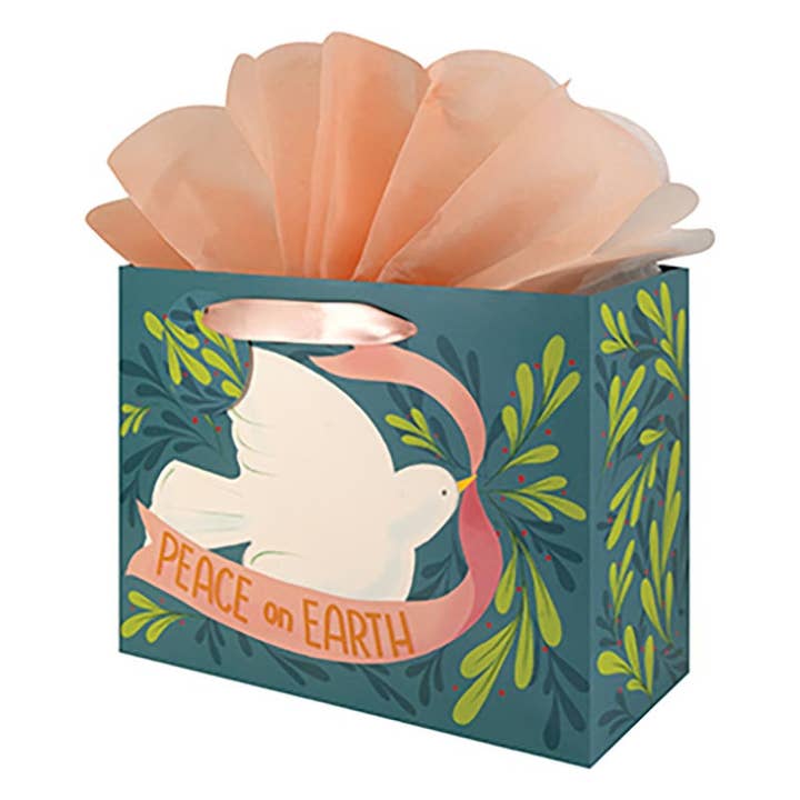 Peace on Earth Gift Bag - Medium Vogue for wholesale by The Gift Wrap Company