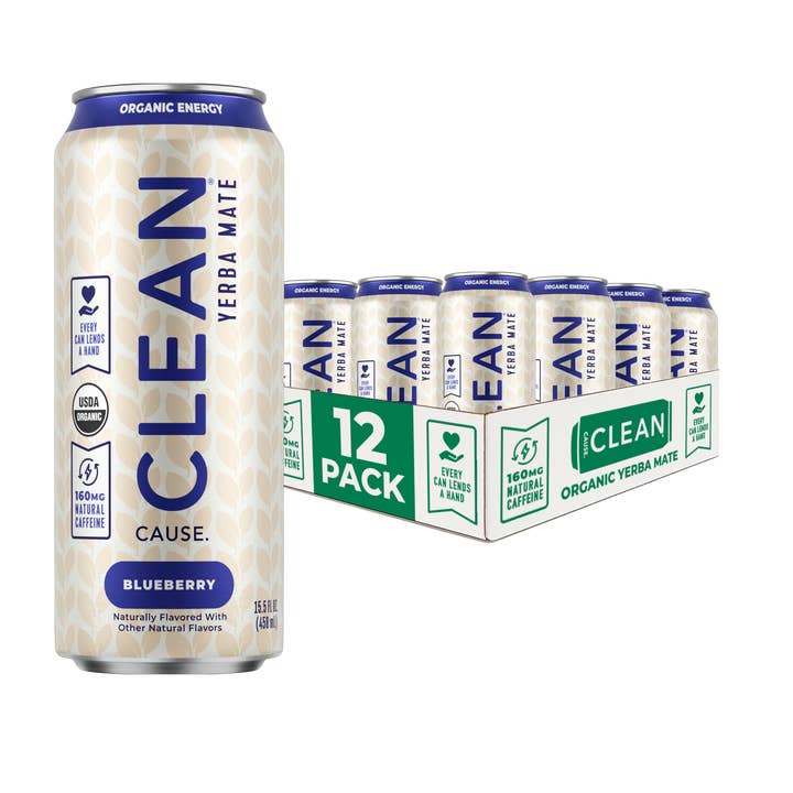 Organic Blueberry Non-Carbonated Yerba Mate - 12-pack for wholesale by CLEAN Cause