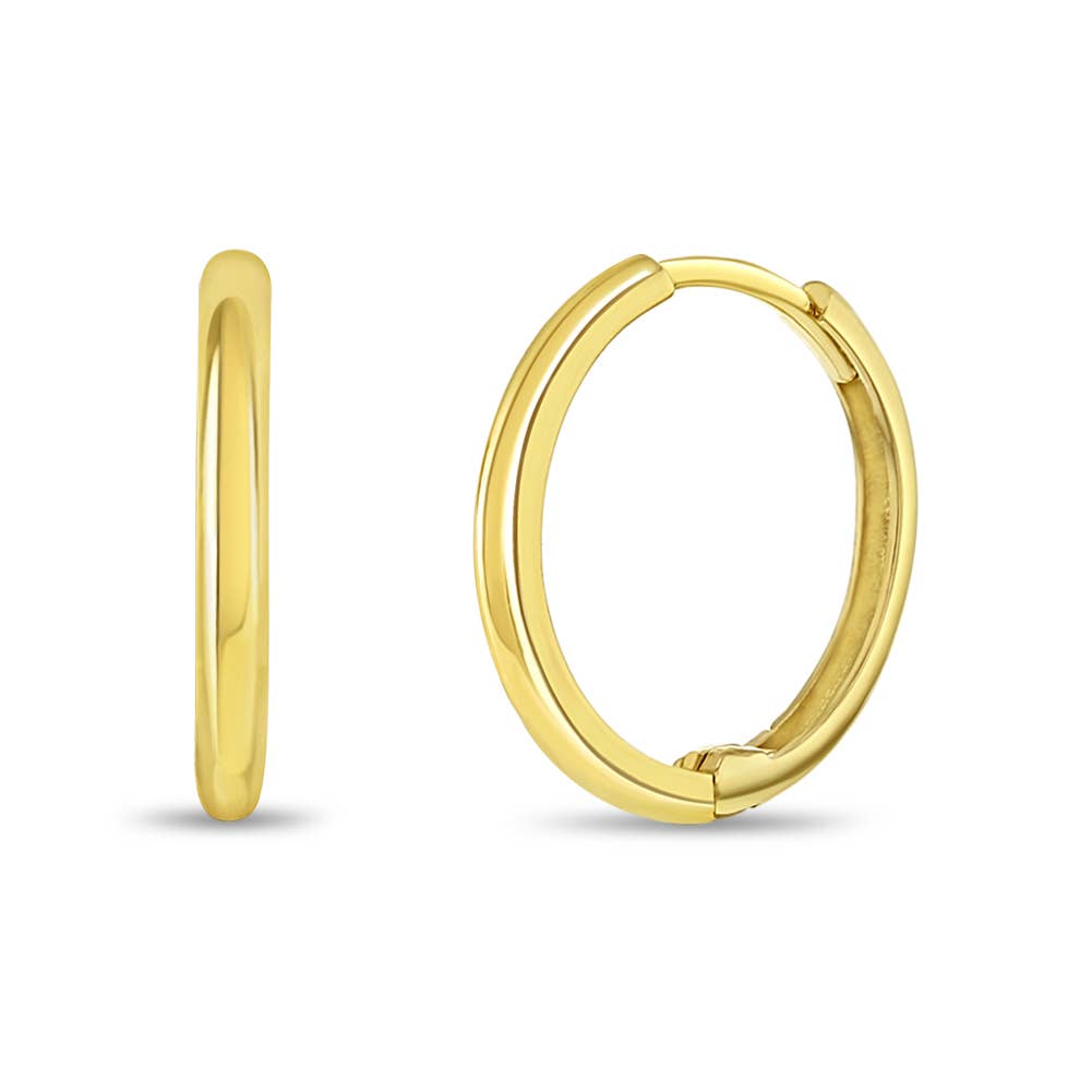 In Season Jewelry - Wholesale Earrings - Kids - 14k Yellow Gold Perfect Tiny Hoop 7mm Baby / Kids Earring2