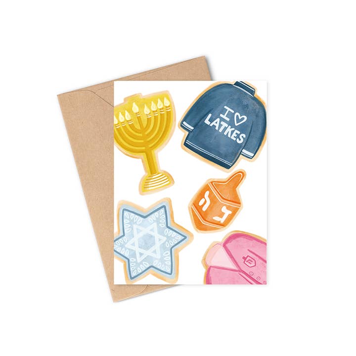 Hanukkah Cookies Greeting Card for wholesale by Lauren Felice