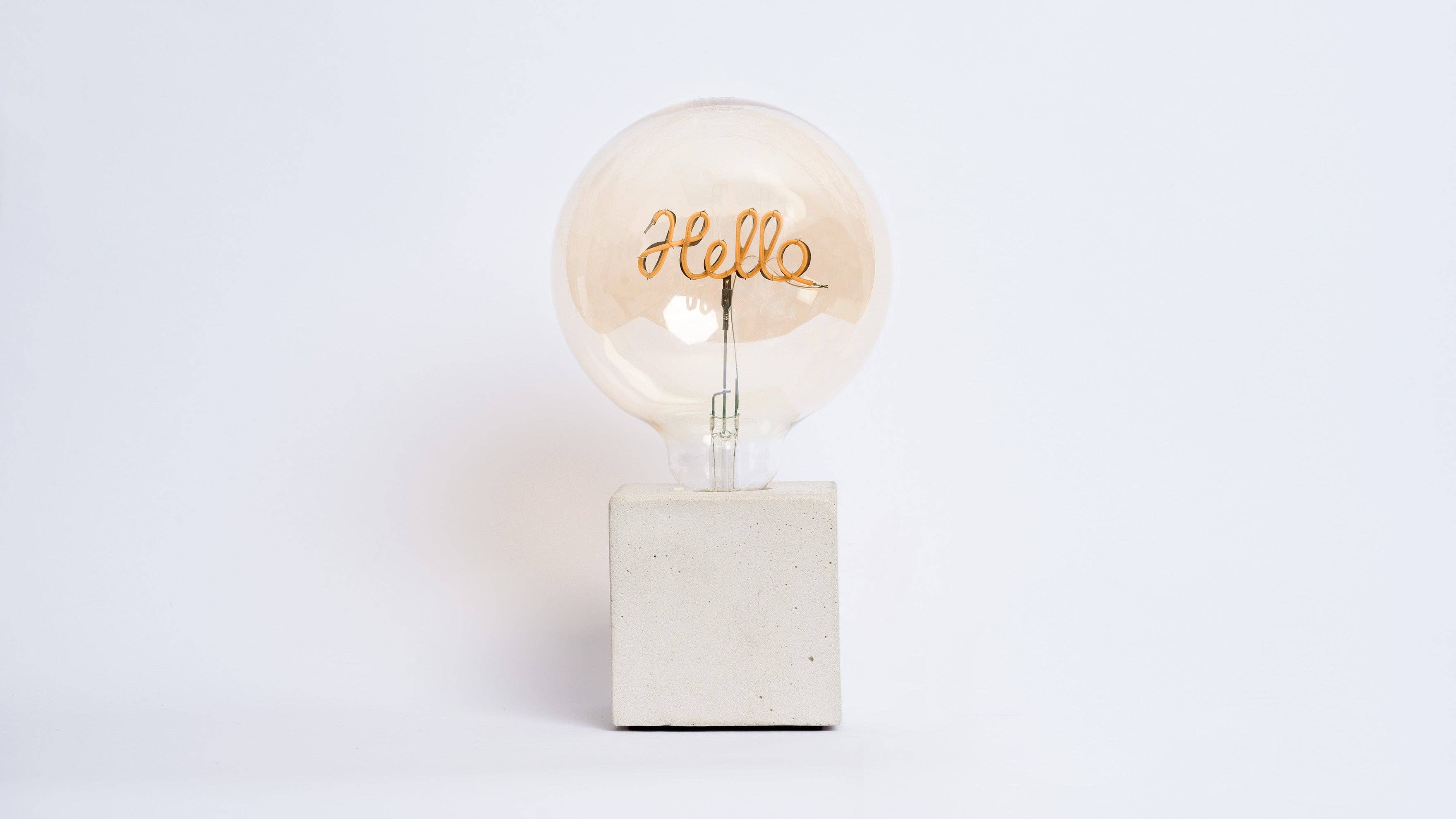 Junny - Wholesale Accent/Desk Lamp - Hello Lamp - Beige Concrete1