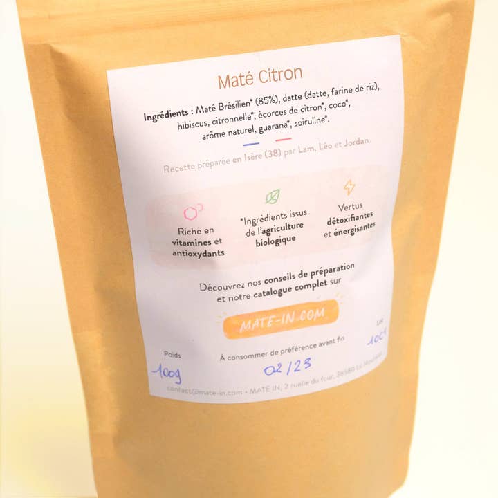 MATÉ IN - Wholesale Health/Detox Tea - Lemon Mate 🍋1