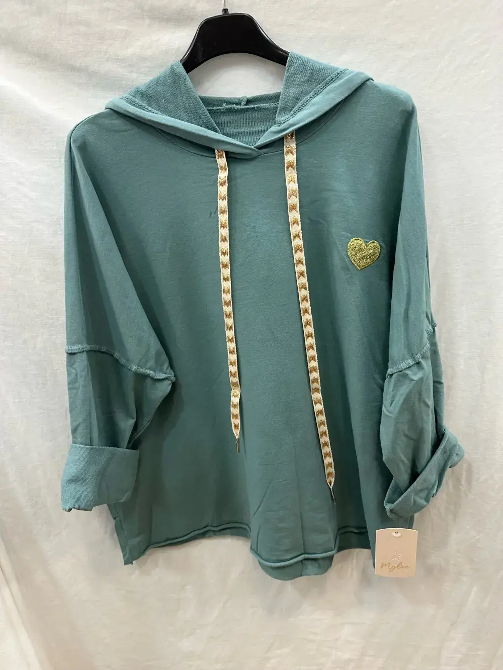 Mimi & Gogo - Wholesale Hoodie - Women's - Embroidered heart hoodie @9020_SweatCoeur3