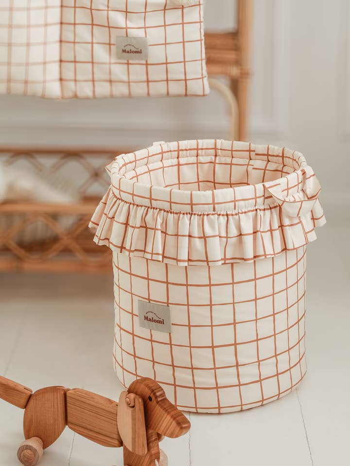 Toy baskets and organizers Camel Check for wholesale by Malomi Kids
