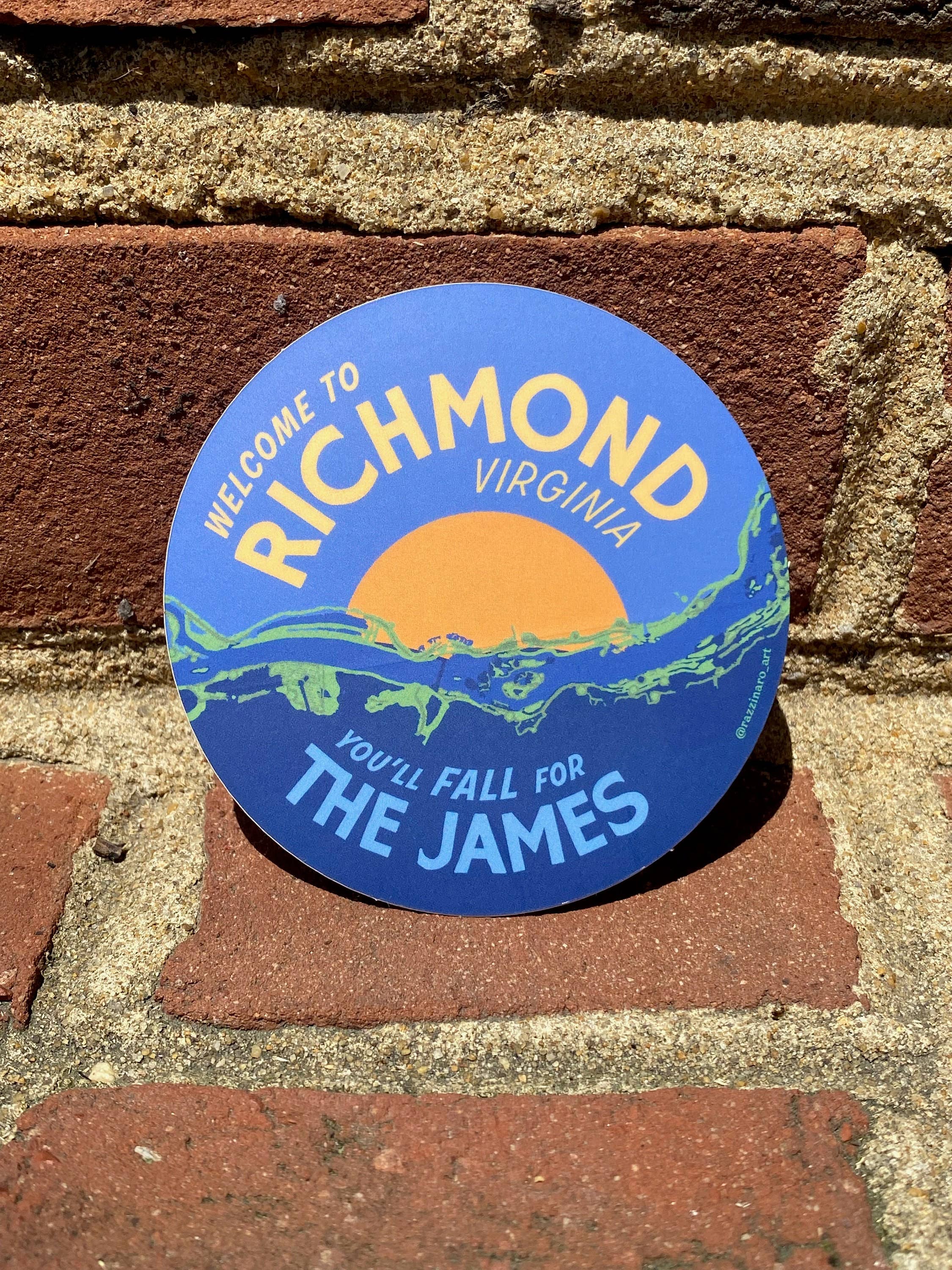 Three to the Em Prints - Wholesale Sticker - Richmond, Virginia Sticker Set, RVA, James River5
