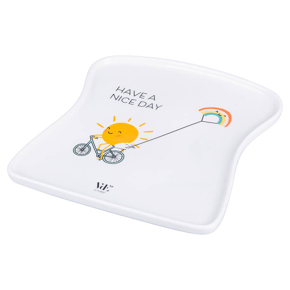 VdE Tivoli 1996 - Wholesale Dinner Plate - BE POSITIVE TOAST PLATE 2 ASS.1