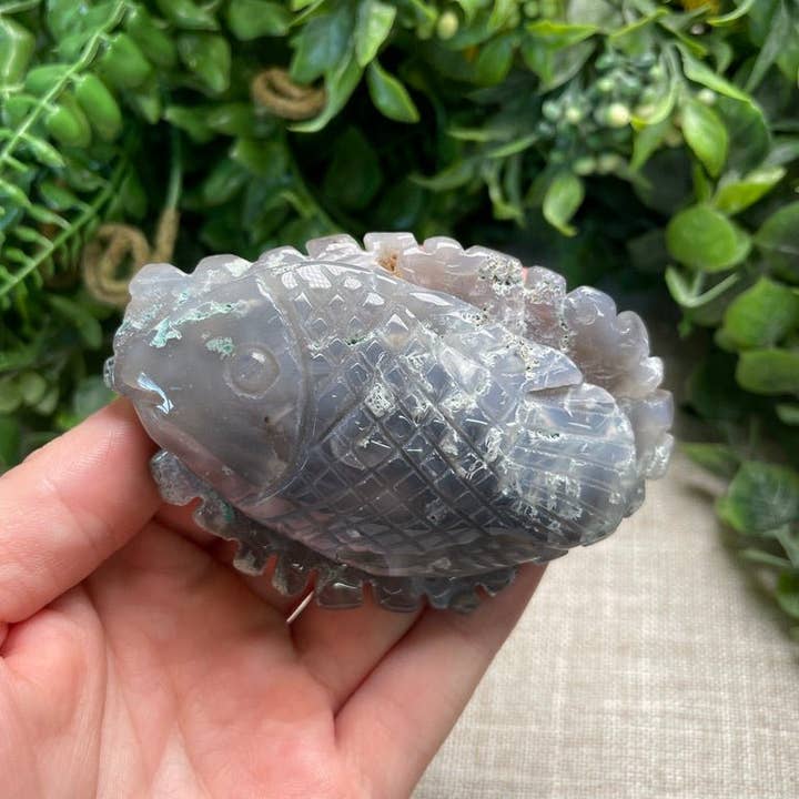 Copper Ashes - Wholesale Spiritual Stone/Crystal - Moss Agate Fish1