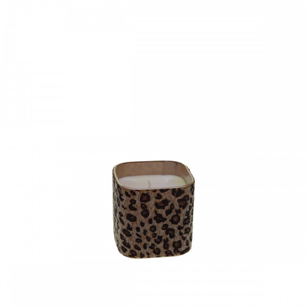 AULICA – wholesale Burkljus – Leopardglasljus 8x8x8cm0