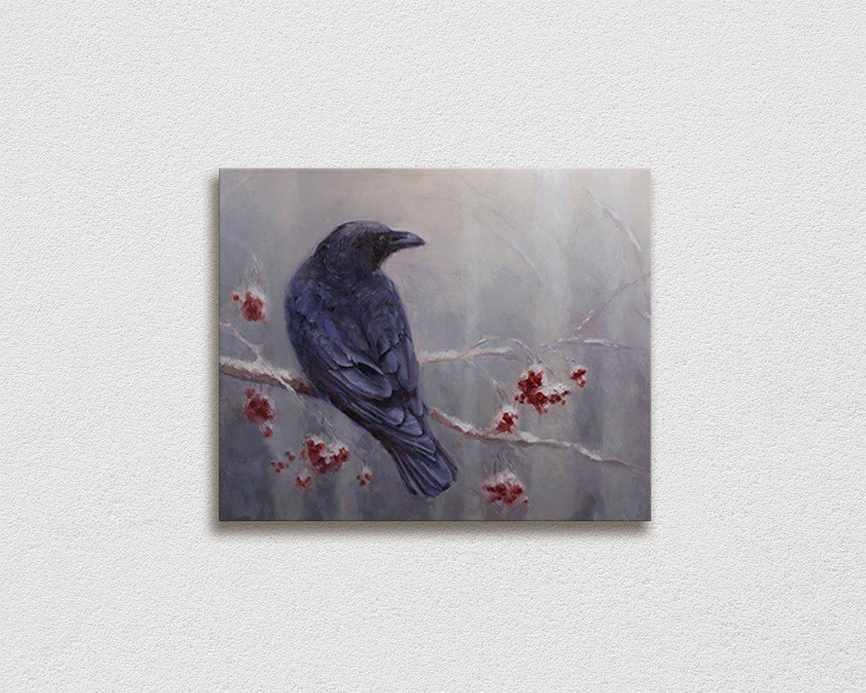 Whitworth Gallery - Wholesale Painting/Drawing - Winter Raven Painting on Canvas7