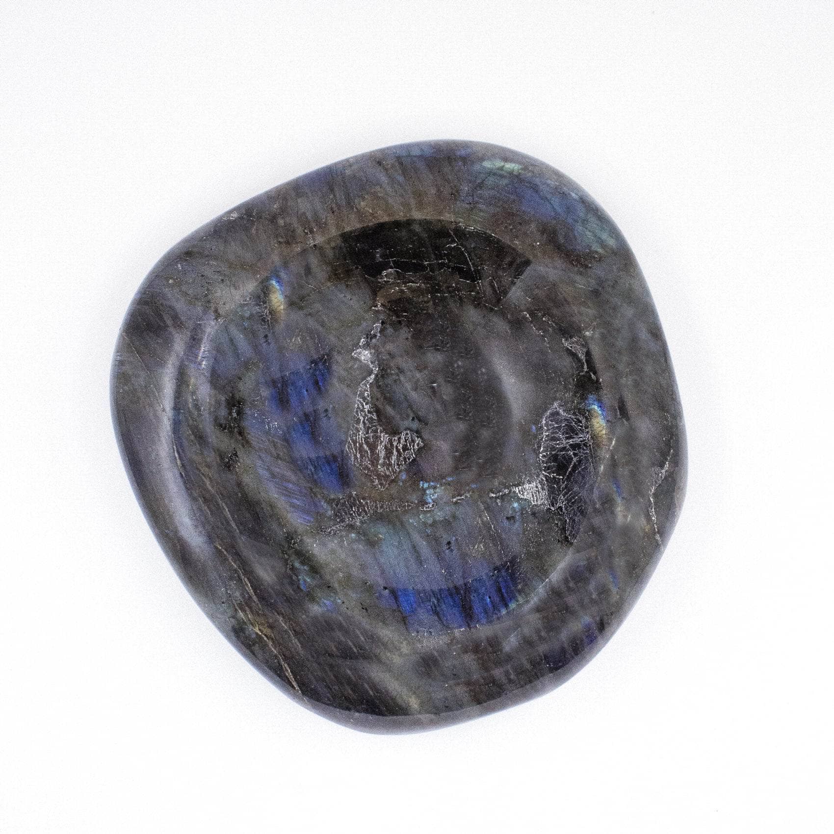 Tiny Rituals - Wholesale Spiritual Stone/Crystal - Genuine Labradorite Blue Flame Bowl - 1 of a Kind12