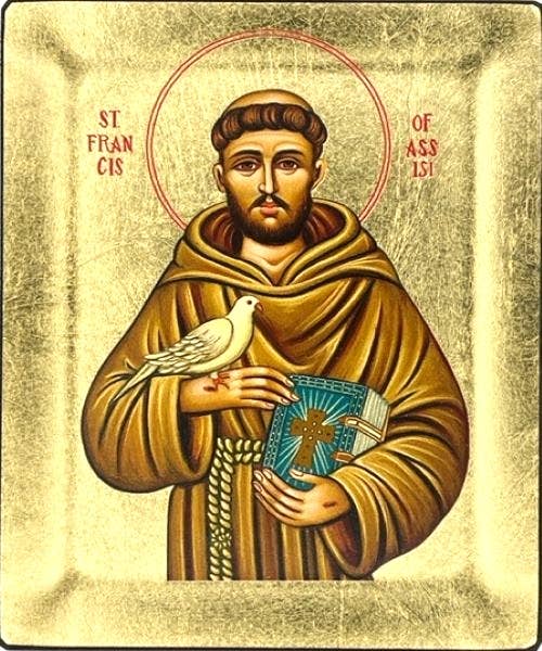 The Art of the Icon - Vente Cartes religieuses - Icône sérigraphiée de Saint François d'Assise4