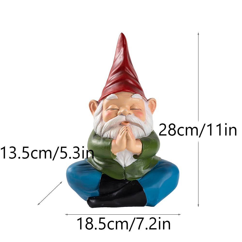 Liffy - Wholesale Tuinkabouter - Meditatie Tuinkabouter Hars Beeldje Buiten Tuindecoratie1